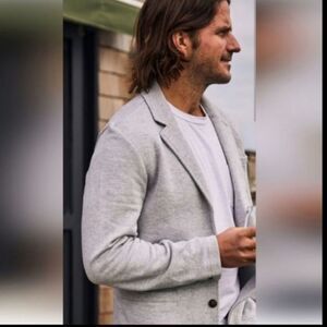Riviera Club Angora Two Button Sweater Blazer HANDSOME LOOK
